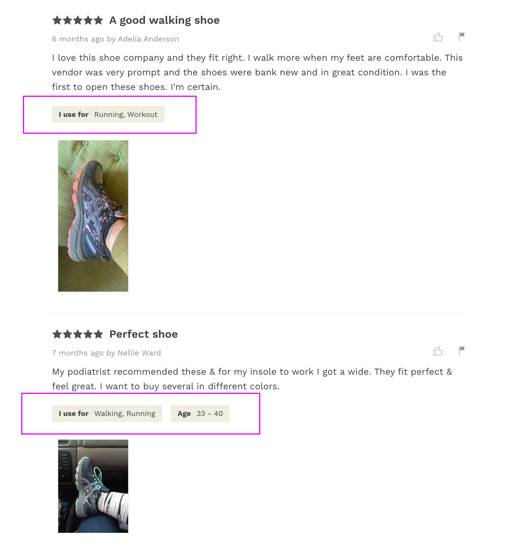 Shopify Product Reviews Custom Attributes Responsive