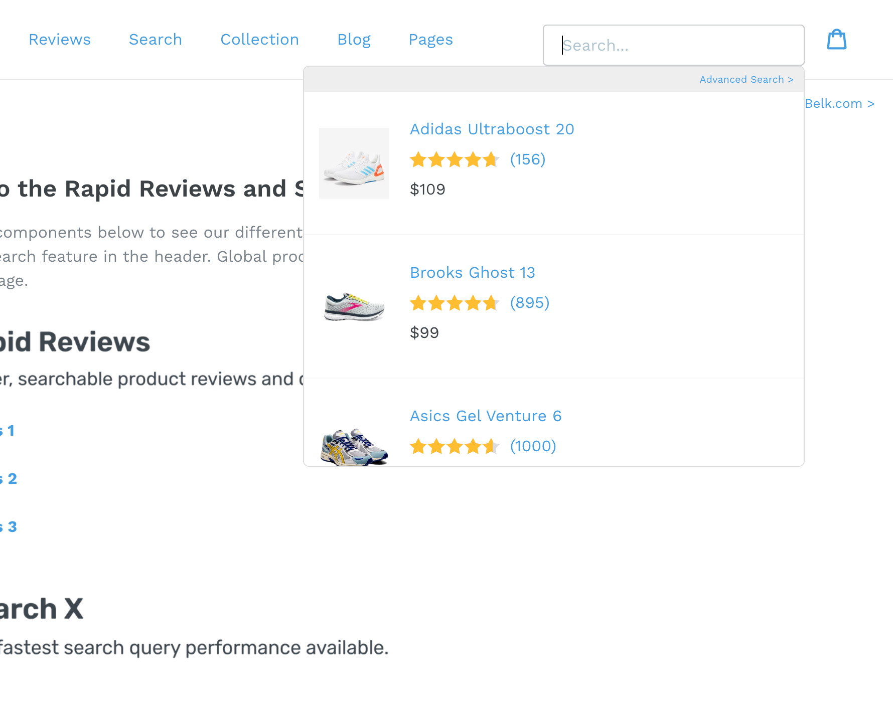 Shopify Search Collection Filtering App Reviews Autocomplete